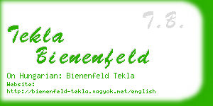 tekla bienenfeld business card